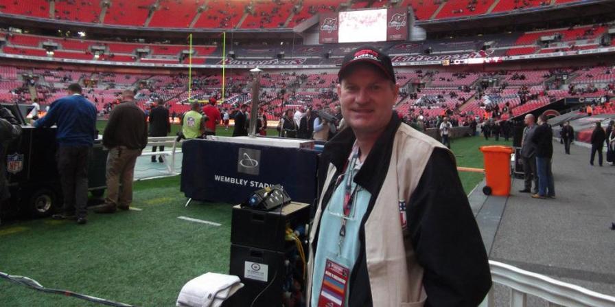Colin Jarman at Wembley Stadium for Bears and 49ers
