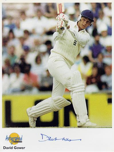 DAVID GOWER (former England captain) signed photo.