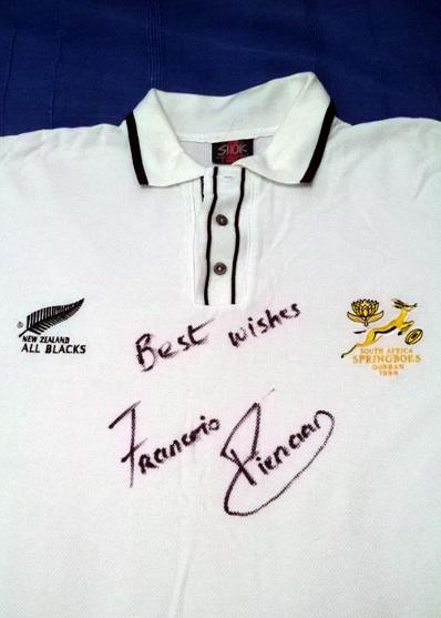 South Africa's World Cup winning captain FRANCOIS PIENAAR signed shirt