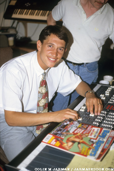 Gary Lineker at Mixing Desk of 