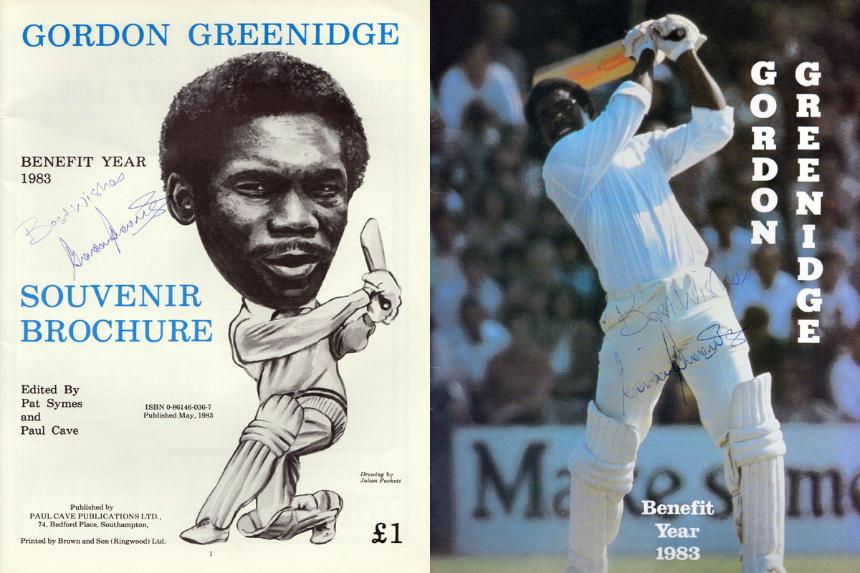 GORDON GREENIDGE (West Indies, Barbados & Hampshire) 1983 Benefit Year brochure (signed inside and on cover).
