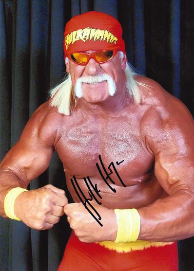WWF champion HULK HOGAN signed photo.