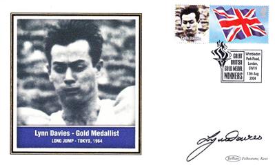 LYNN DAVIES (1964 Olympic Long jump champion) signed First Day Cover.