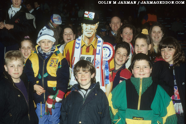 Roy Race with young England fans at Wembley - Roy of the Rovers