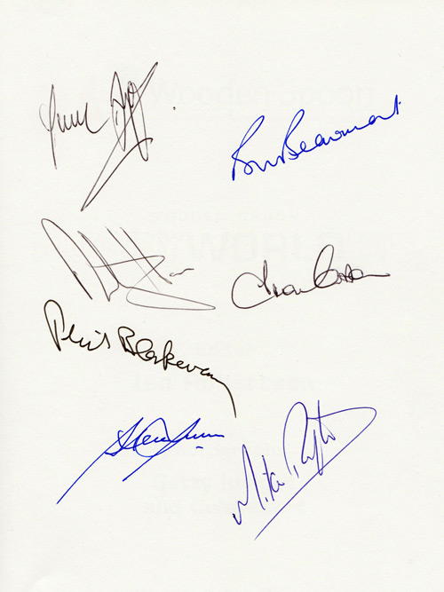 Rugby World book signed by England's 1980 Grand Slam winning players: Bill Beaumont, Dusty Hare, Fran Cotton, Mike Rafter, Phil Blakeway & Paul Dodge.