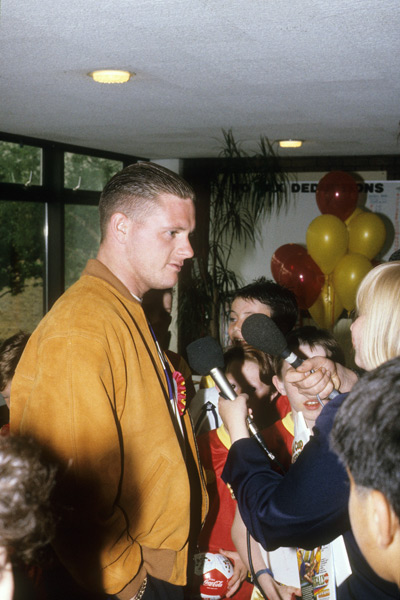 Gazza at the Roy of the Rovers launch party White Hart Lane