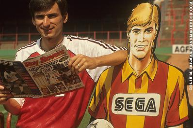 Roy Race with Alan Smith at Highbury - Roy of the Rovers