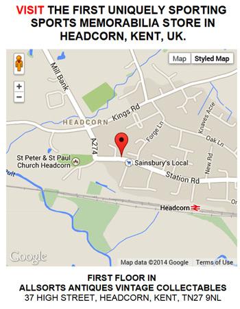 Uniquely Sporting Sports Memorabilia Store Allsorts Antiques Vintage Collectables Headcorn map